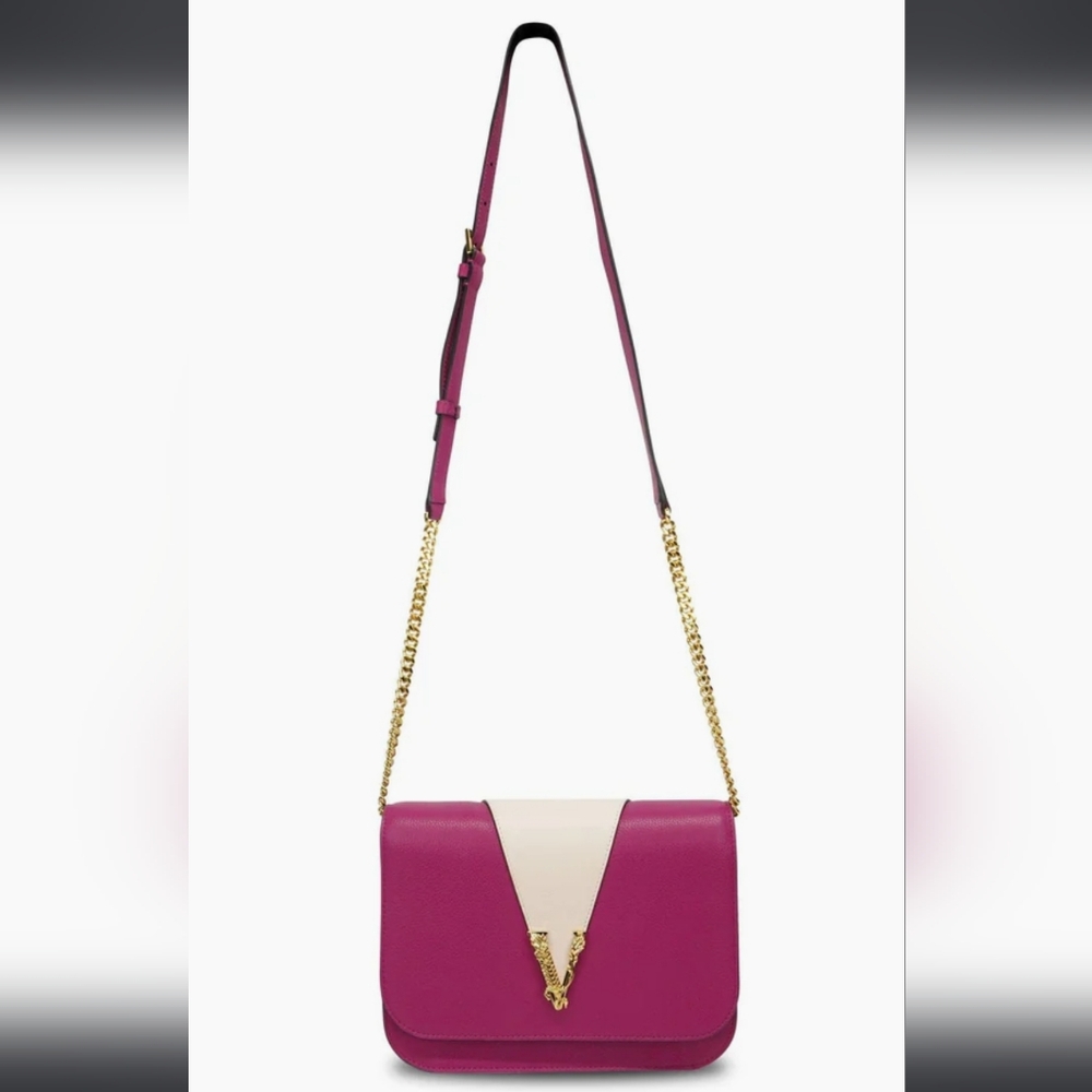 Versace Virtus Leather Crossbody Bag - Picture 14 of 14